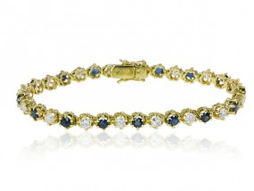 Armband mit 2,406ct Diamanten und 2,651ct Saphiren